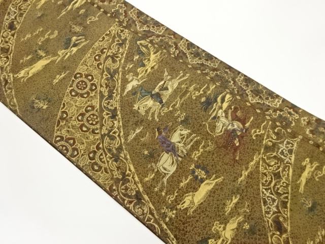 JAPANESE FUKURO OBI / WOVEN FLOWER ARABESQUE